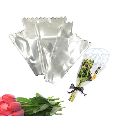 Διαφανή τριγωνικά μανίκια ανθοδεσμών λουλουδιών αδιάβροχα με Ruffles το ντεκόρ
