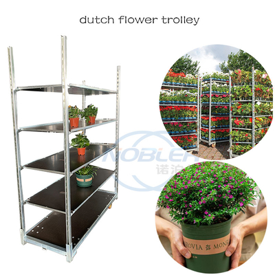 Danish Trolley 2 Directional Rubber Wheel Push and Pull Τύπος Flower Trolley Folding