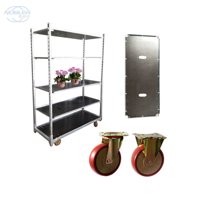Danish Trolley 2 Directional Rubber Wheel Push and Pull Τύπος Flower Trolley Folding