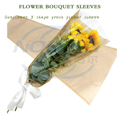 Πολλαπλές τσάντες Σχήμα Υ Kraft Μπουκέτα λουλουδιών μανίκια για τύλιγμα τριαντάφυλλου