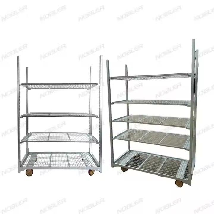 Shelf Height 25cm Dutch Flower Trolley Including PP Wheel and 100KG Shelf Storage Capacity Optimized for Flower Handling